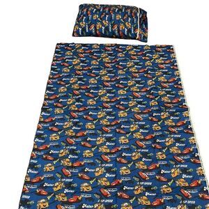 Cars custom corded regular size pillowcase with piece of fabric.